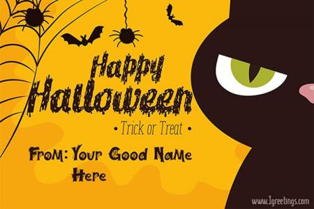 Halloween Cards With Black Cat