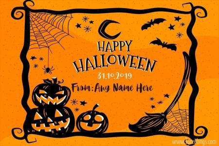 Horror Halloween Card With Name Editing