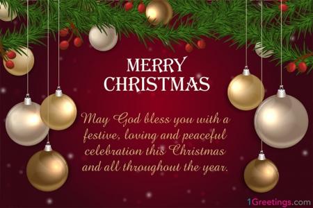 Beautiful Merry Christmas Greeting Card Messages