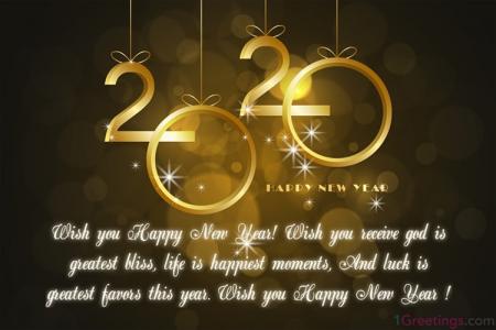 Happy New Year Card Messages & Wishes for 2020