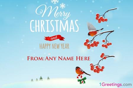 Christmas & New Year 2020 Greeting Card With My Name Edit