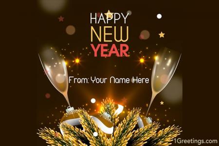 Happy New Year Greeting Cards With Name Edit
