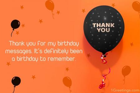 Thank You Greeting Cards For Birthday Wishes