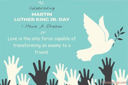 Happy Martin Luther King Day Ecard Maker
