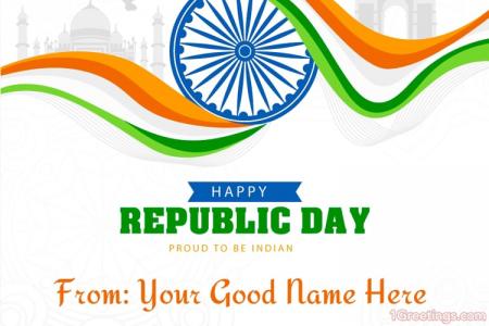 Indian Republic Day Cards With Name Edit