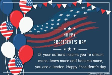 Happy Presidents' Day 2020 Greeting Cards in USA