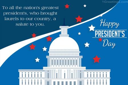 Happy Presidents' Day Greetings Card Online
