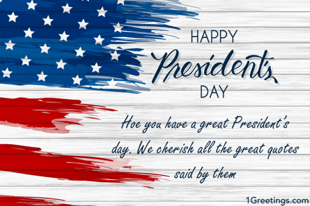 Happy Presidents' Day Cards with US Flag