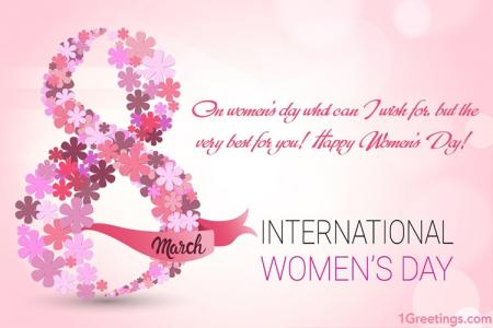 Customize Women's Day 8 March eCard, Greeting Card