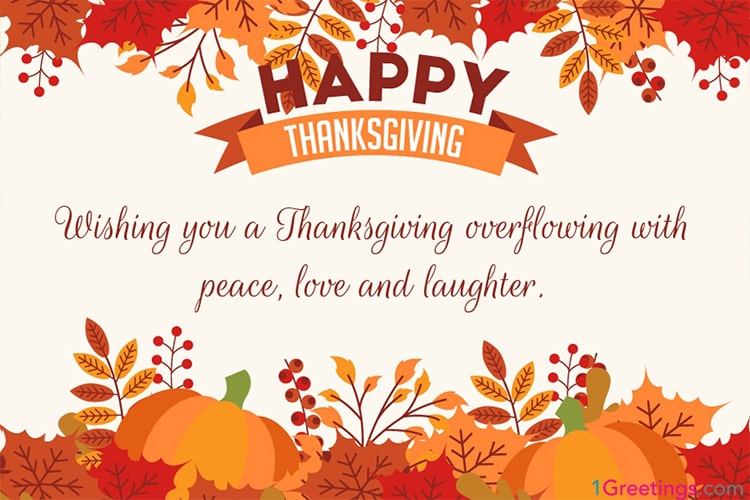 Happy Thanksgiving Wishes Card 2019