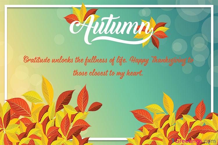 Happy Autumn Thanksgiving 2019 Cards Maker Online