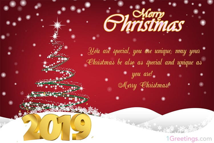 Snow Christmas Card 2019 Maker Free Download