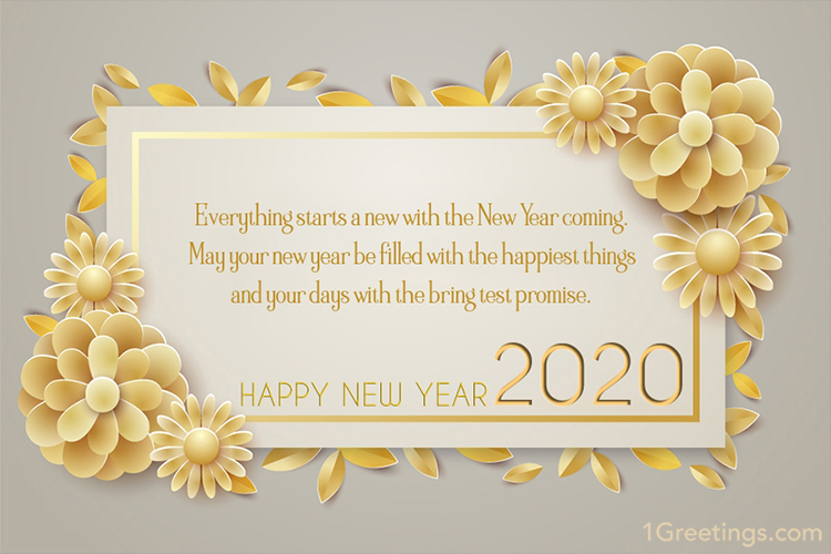 Golden New Year 2020 Greetings And Wishes