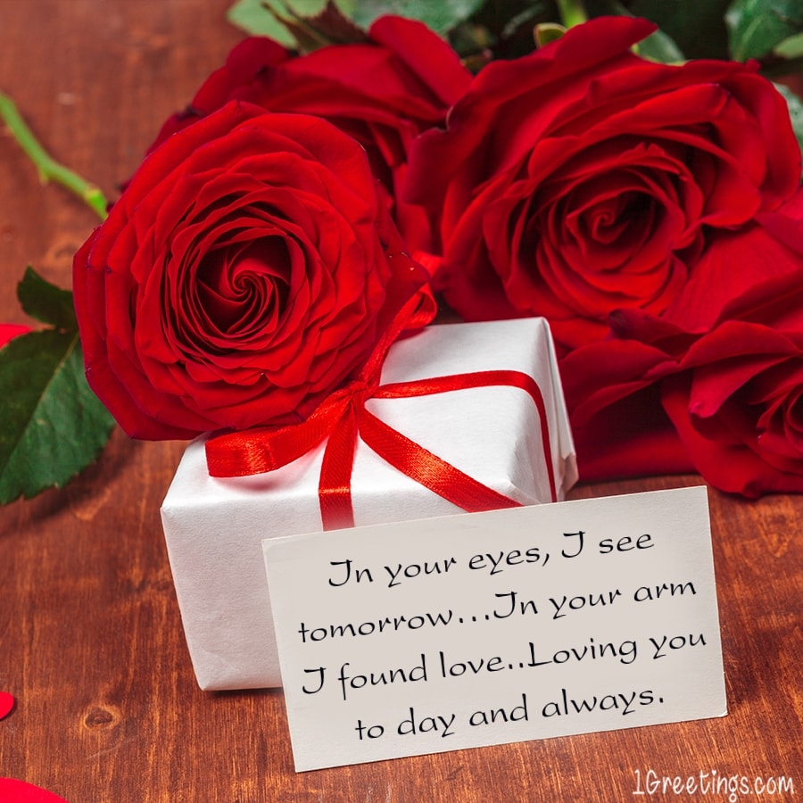 Download free Valentine's Day red rose romantic greeting card
